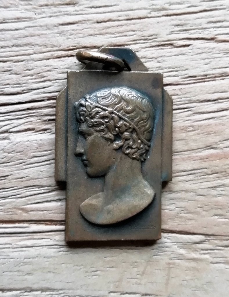 antiek bronzen hanger door Delannoy, Ophalen of Verzenden, Zo goed als nieuw, Zilver, Overige materialen