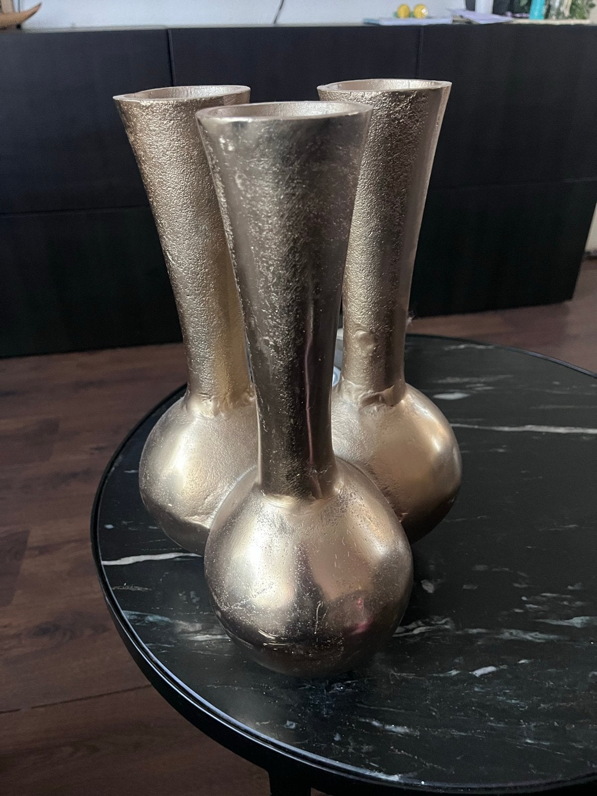 bronzen vazen, Huis en Inrichting, Woonaccessoires | Vazen, Ophalen of Verzenden, Zo goed als nieuw, Overige kleuren, Minder dan 50 cm