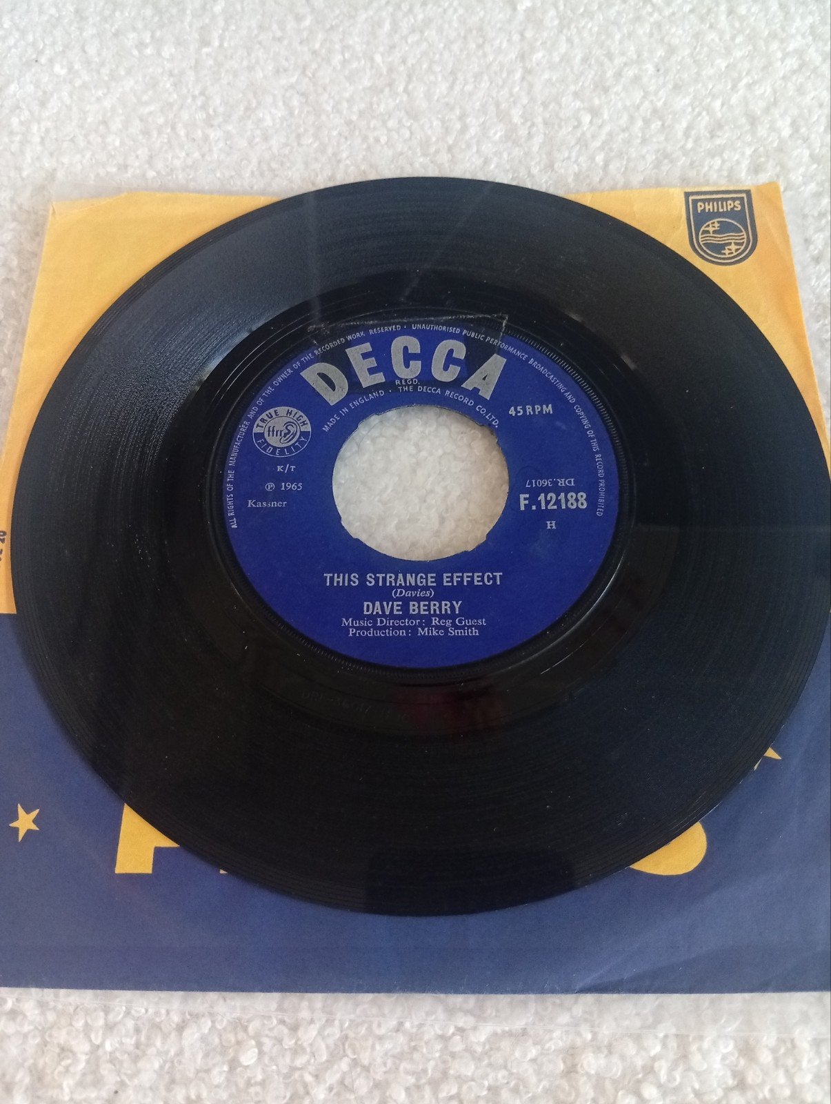 Dave Berry - This Strange Effect (1965) 7 inch vinyl single, Gebruikt, Originele persing, 7 inch, Ophalen of Verzenden