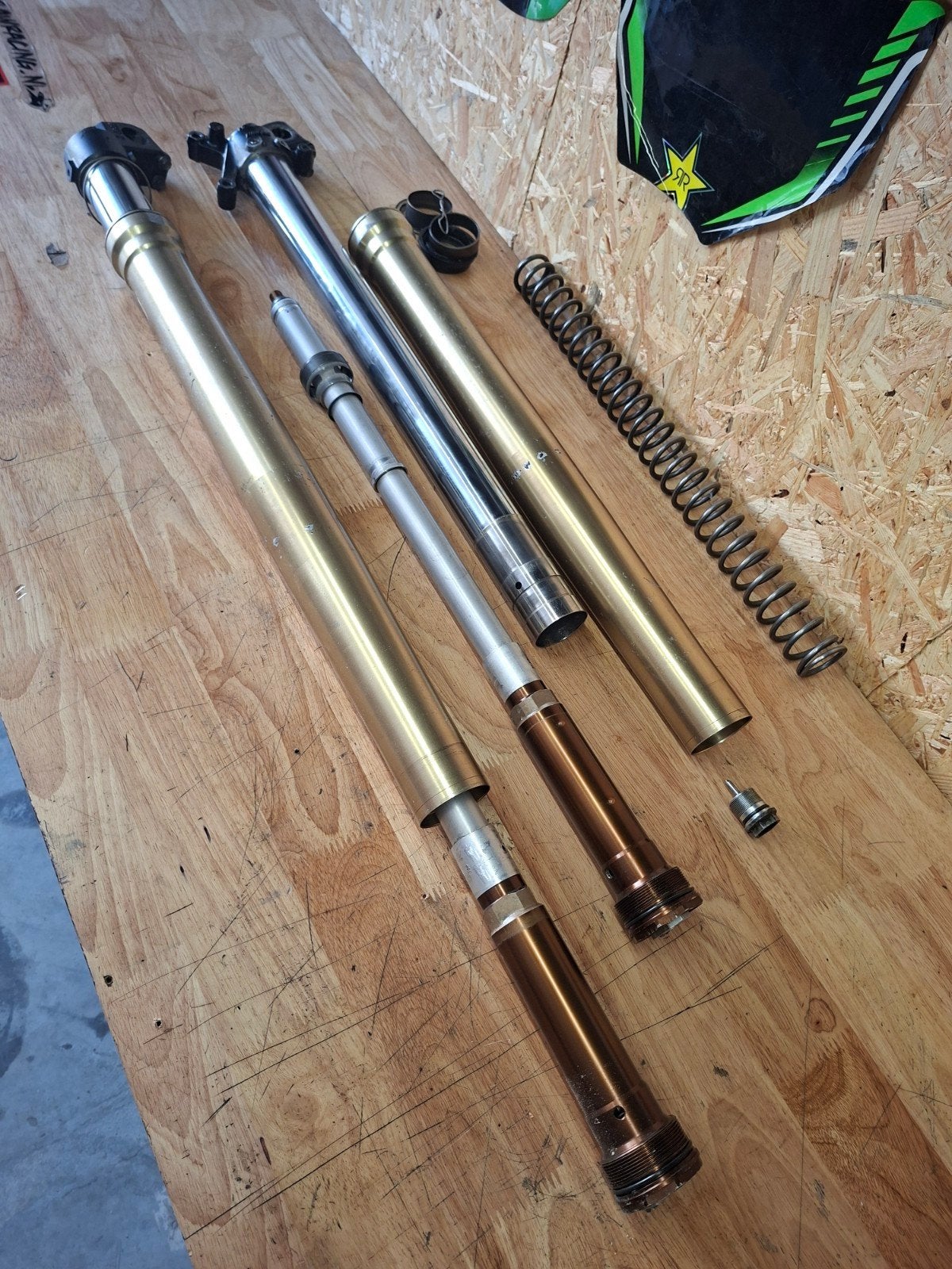 Showa 47mm voorvork voorvering Honda CR250, Ophalen of Verzenden, Gebruikt