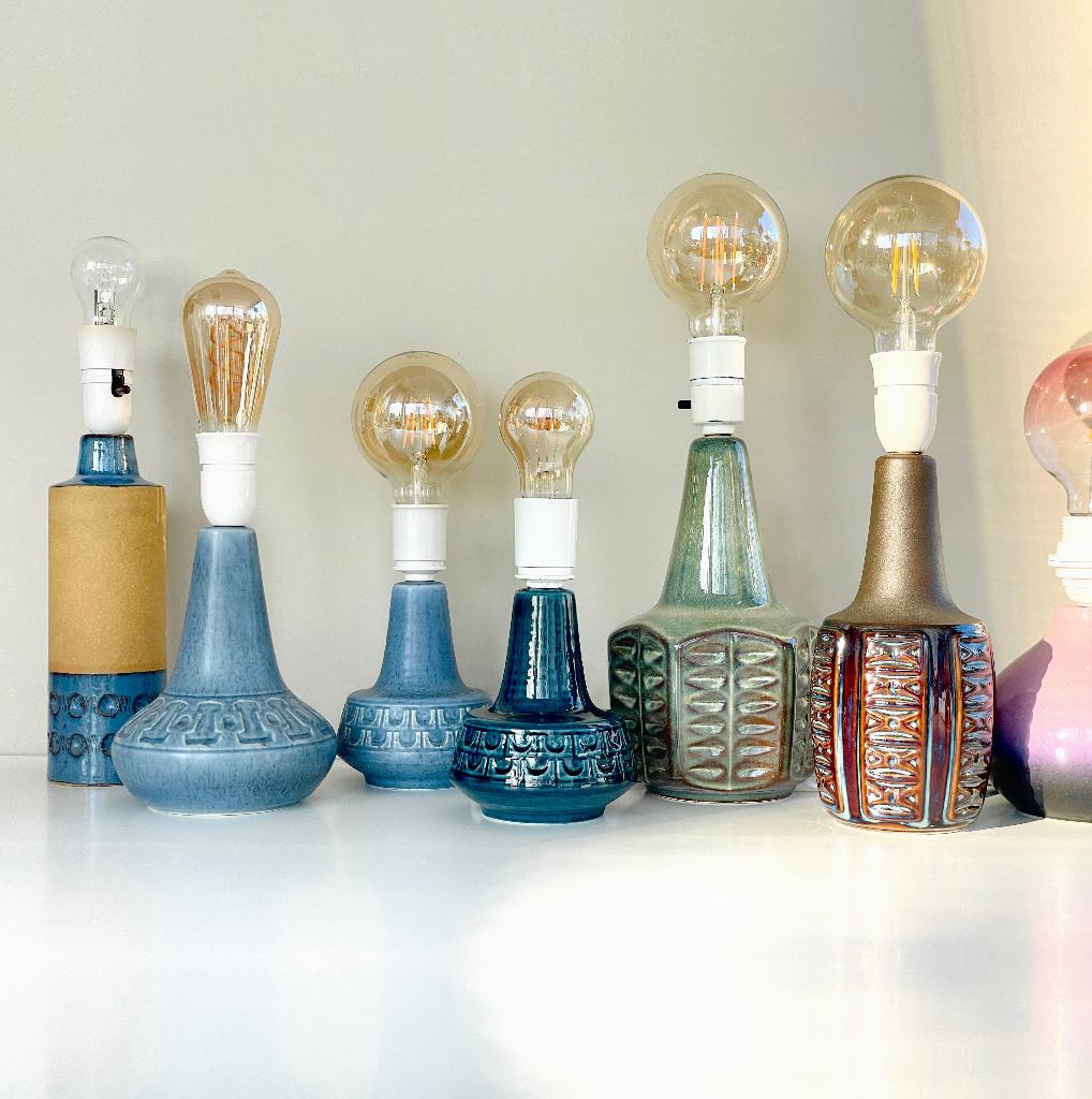 Deens vintage keramiek LAMPEN Soholm MidCentury HK-Living, Ophalen of Verzenden