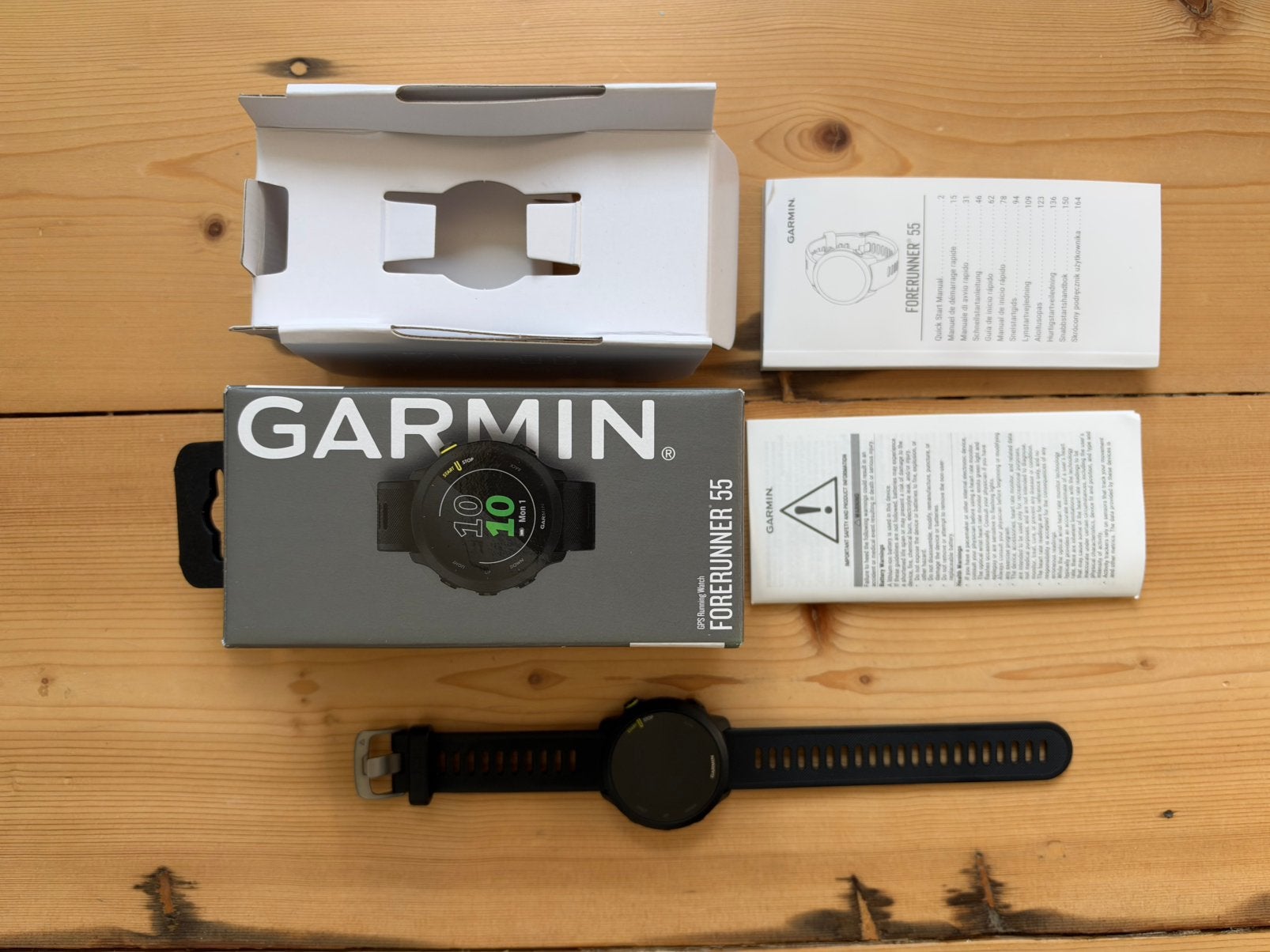 Garmin Forerunner 55, Sieraden, Tassen en Uiterlijk, Ophalen of Verzenden, Zo goed als nieuw, Zwart, Android