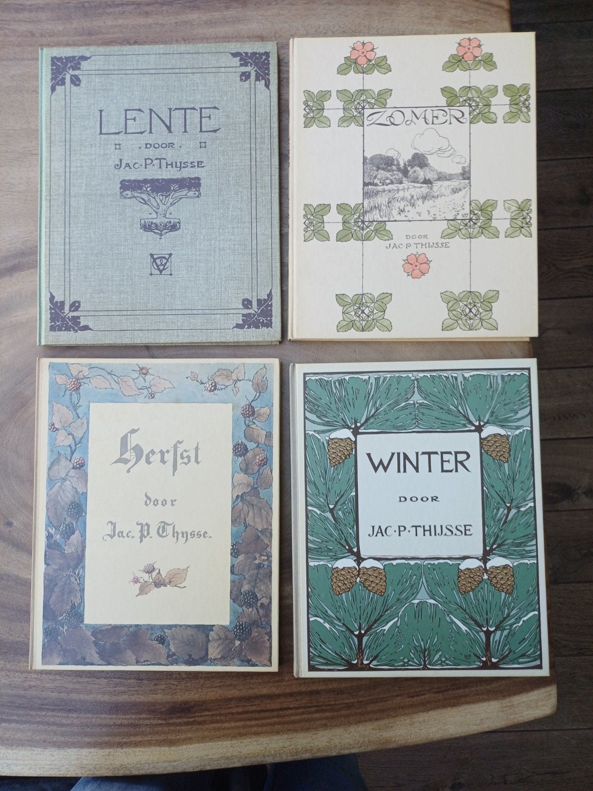 Lente, Zomer, Herfst, Winter - Jac. P. Thijsse (4 delen), Boeken, Ophalen of Verzenden, Zo goed als nieuw, Natuur algemeen, Jac. P. Thijsse