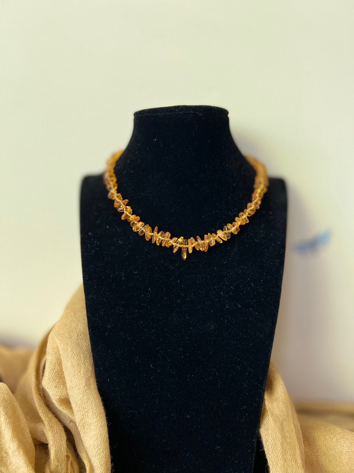 Barnsteen amber ketting & numerologie rapport topkado uniek, Magnolia11, Nieuw, Oranje, Ophalen of Verzenden