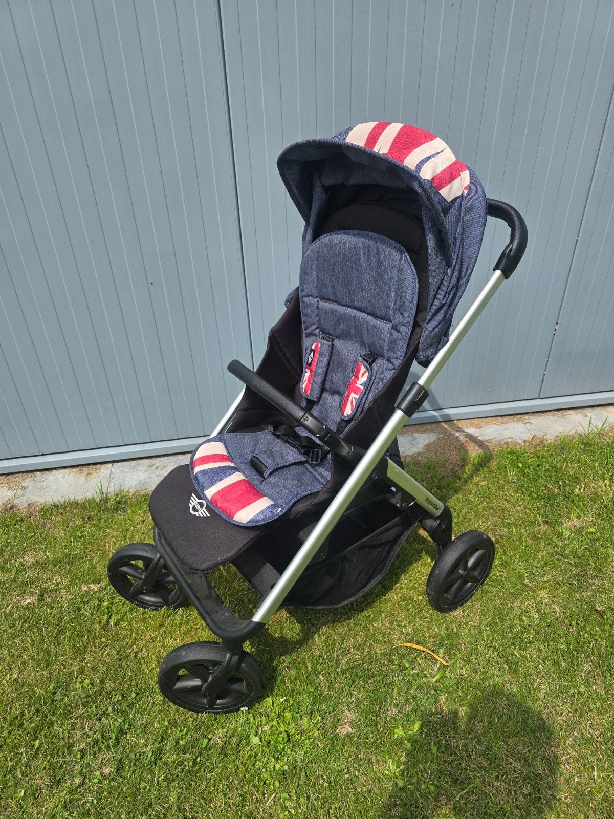 Mini by Easywalker Buggy met regenhoes - Union Jack, Ophalen, Gebruikt, Overige merken, Verstelbare rugleuning