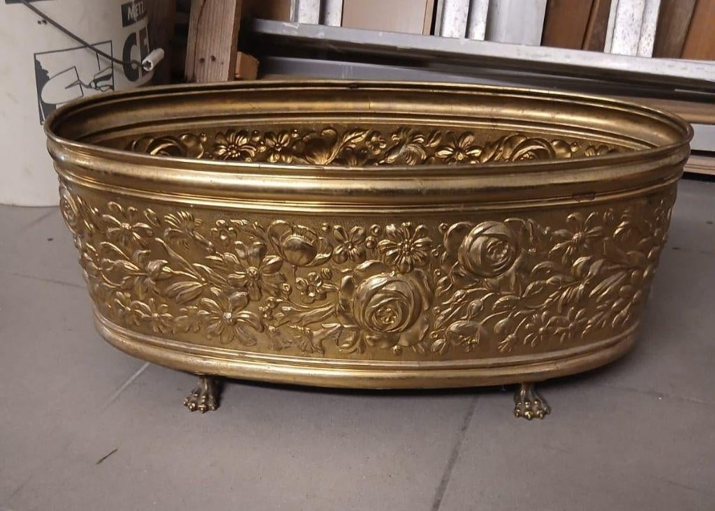 Jardinière / plantenbak 19de eeuw, Minder dan 30 cm, Rond, Ophalen of Verzenden, Zo goed als nieuw