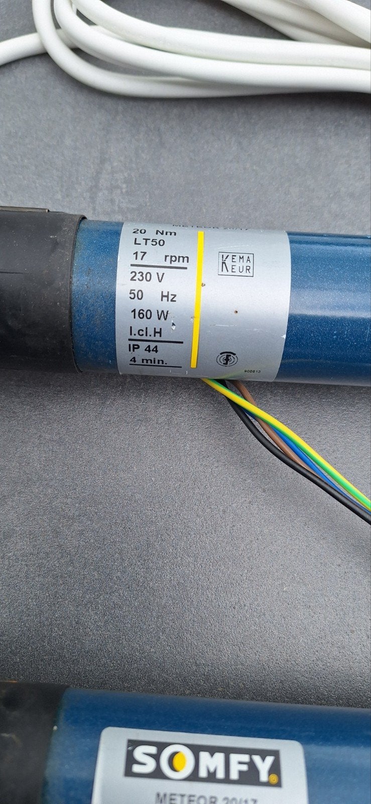 Somfy LT50 Meteor 20/17 buismotor voor rolluik/zonwering, Overige kleuren, Minder dan 100 cm, Ophalen of Verzenden, Zo goed als nieuw