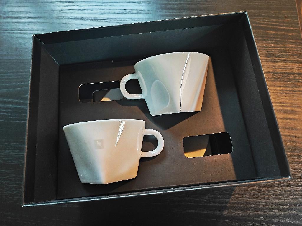 Nespresso Pure cappucino set, 2 kop en schotels, Nieuw, Ophalen of Verzenden, Glas, Overige stijlen