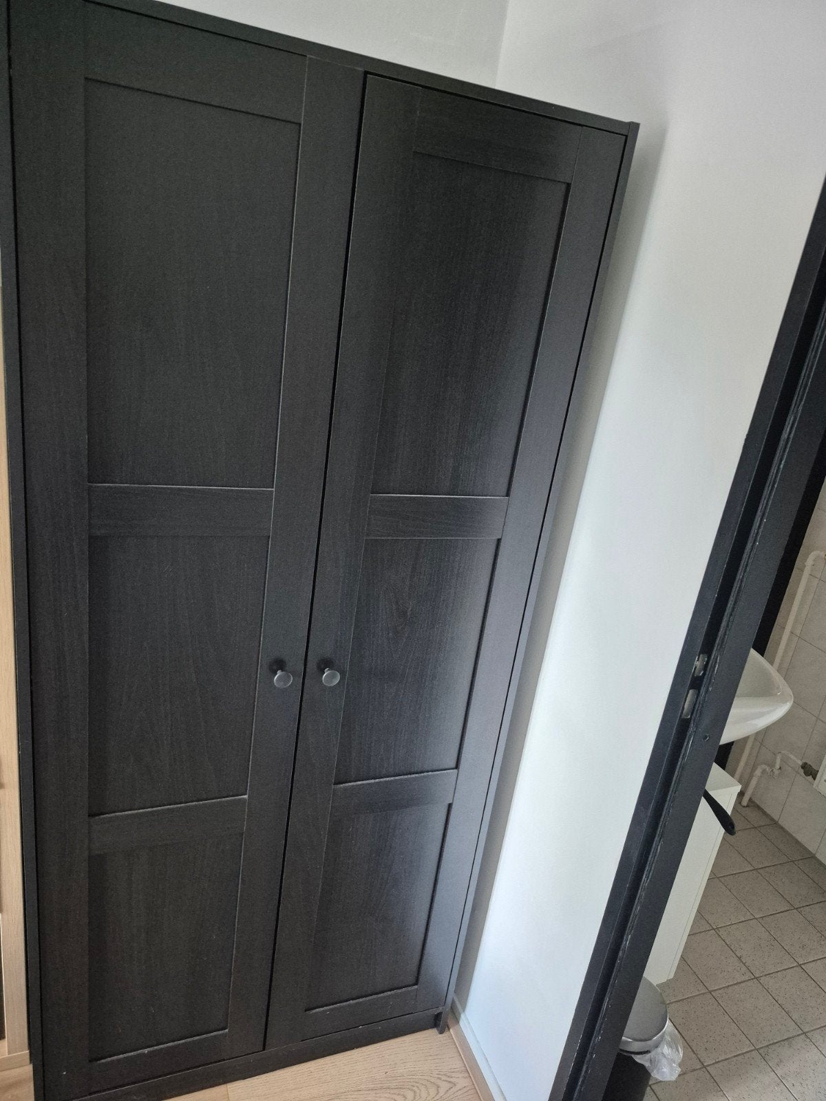 IKEA Kleerkast Zwart (Rakkestad), Ophalen, Met deur(en), Gebruikt, 50 tot 100 cm