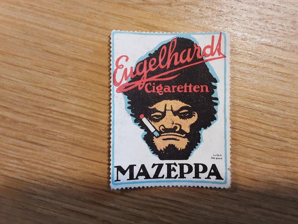 Sluitzegel sigaretten Engelhardt Mazeppa gesigneerd, Ophalen of Verzenden