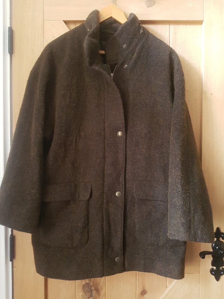 Jas Donker bruin/groen Maat 42 Bardtke & Scherer, Kleding | Dames, Jassen | Winter, Ophalen of Verzenden, Nieuw, Maat 42/44 (L)