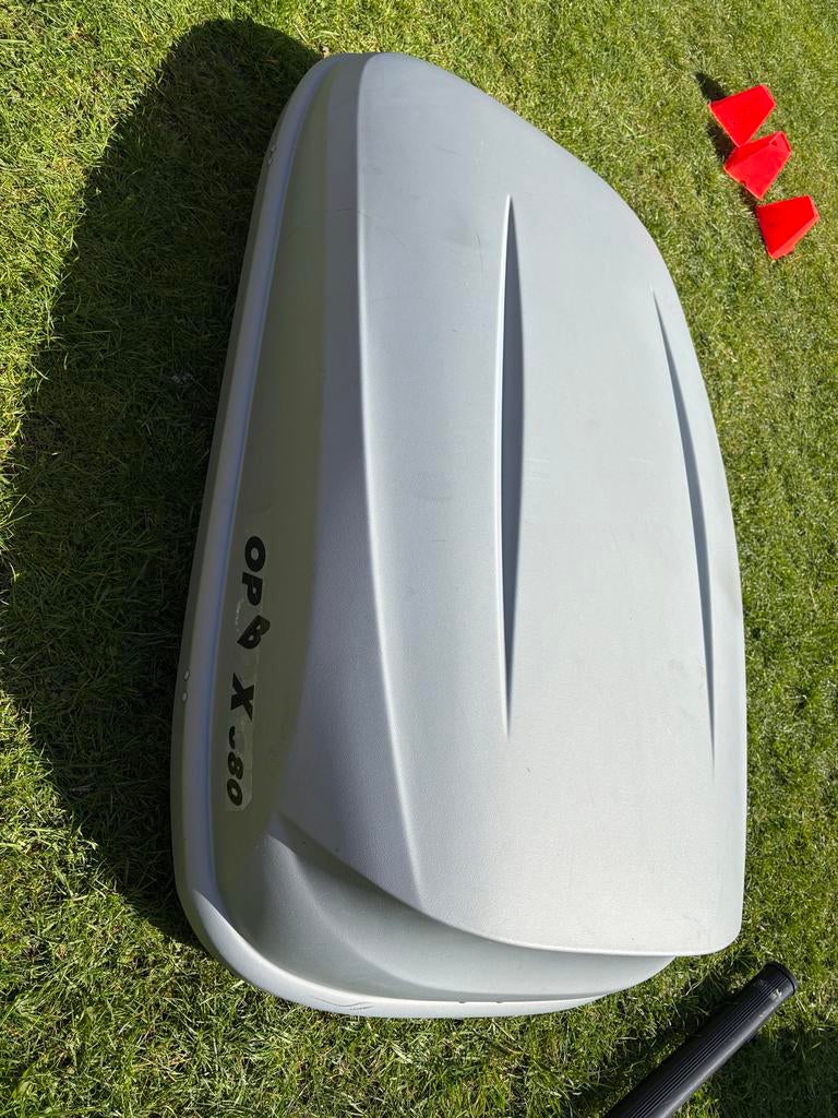 Dakkoffer topbox 380 met dakdragers, Auto diversen, Ophalen, Gebruikt