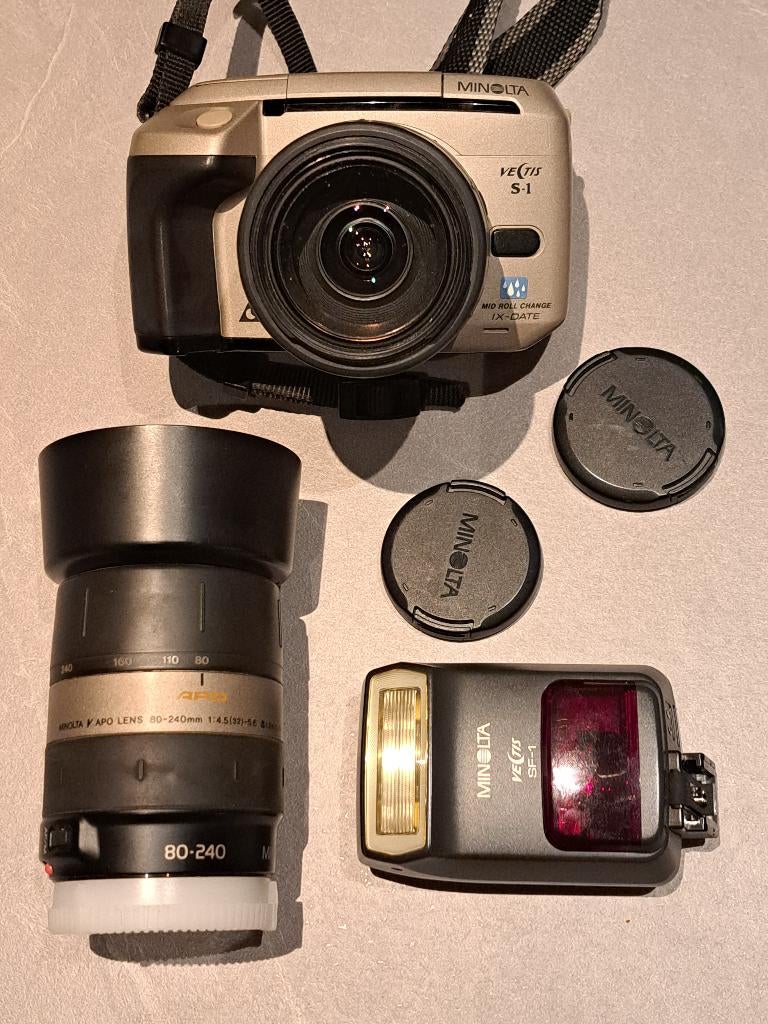 Minolta Vectis S-1 set, Ophalen of Verzenden, Gebruikt, Compact, Minolta