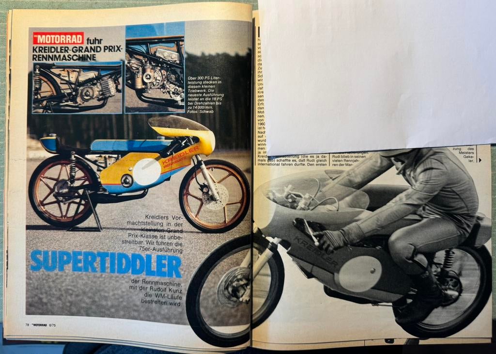 Test 1975 Kreidler Grand Prix motor 50cc, Verzenden, Zo goed als nieuw, Motoren