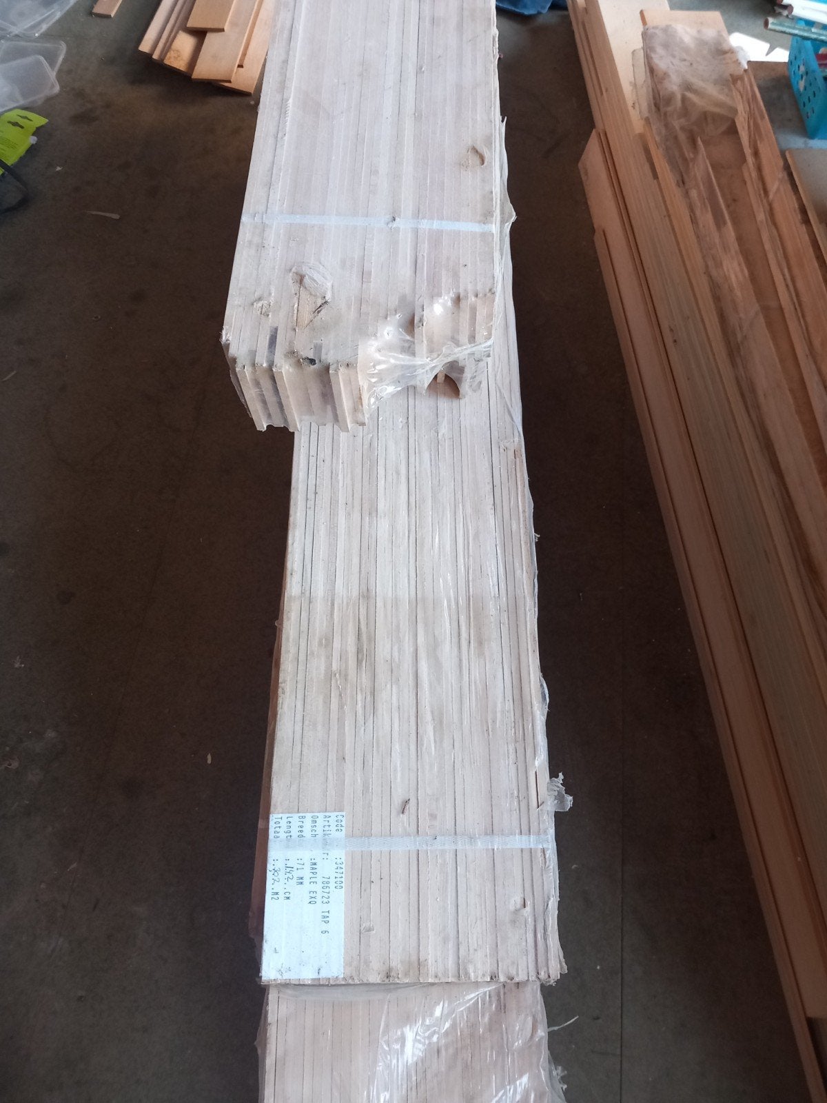 Nieuwe Maple EXQ vloerplanken - 24m2 met reststukken, Ophalen, 50 tot 150 cm, Nieuw, 10 m² of meer