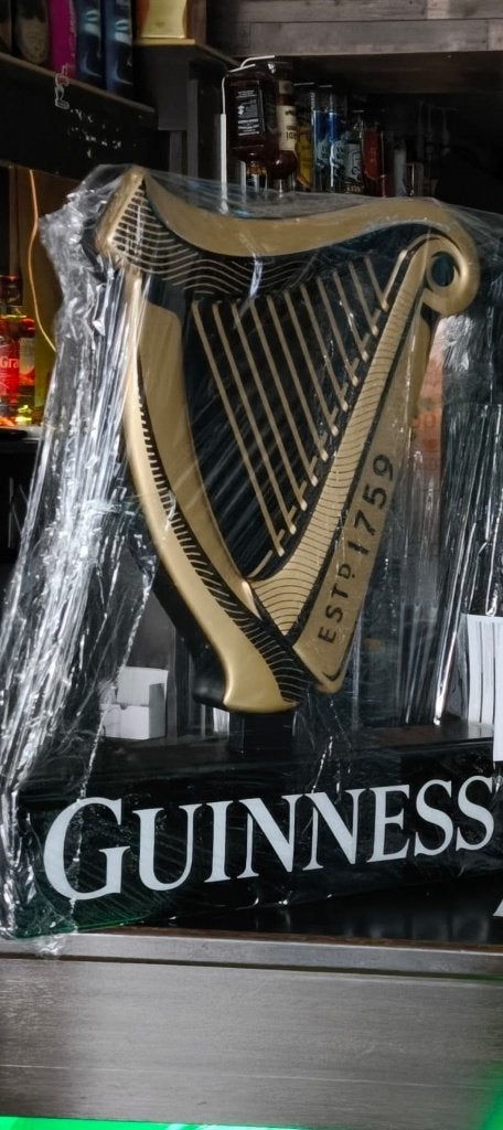 Guinness dubbelzijdige lichtreklame, Ophalen, Zo goed als nieuw, Reclamebord