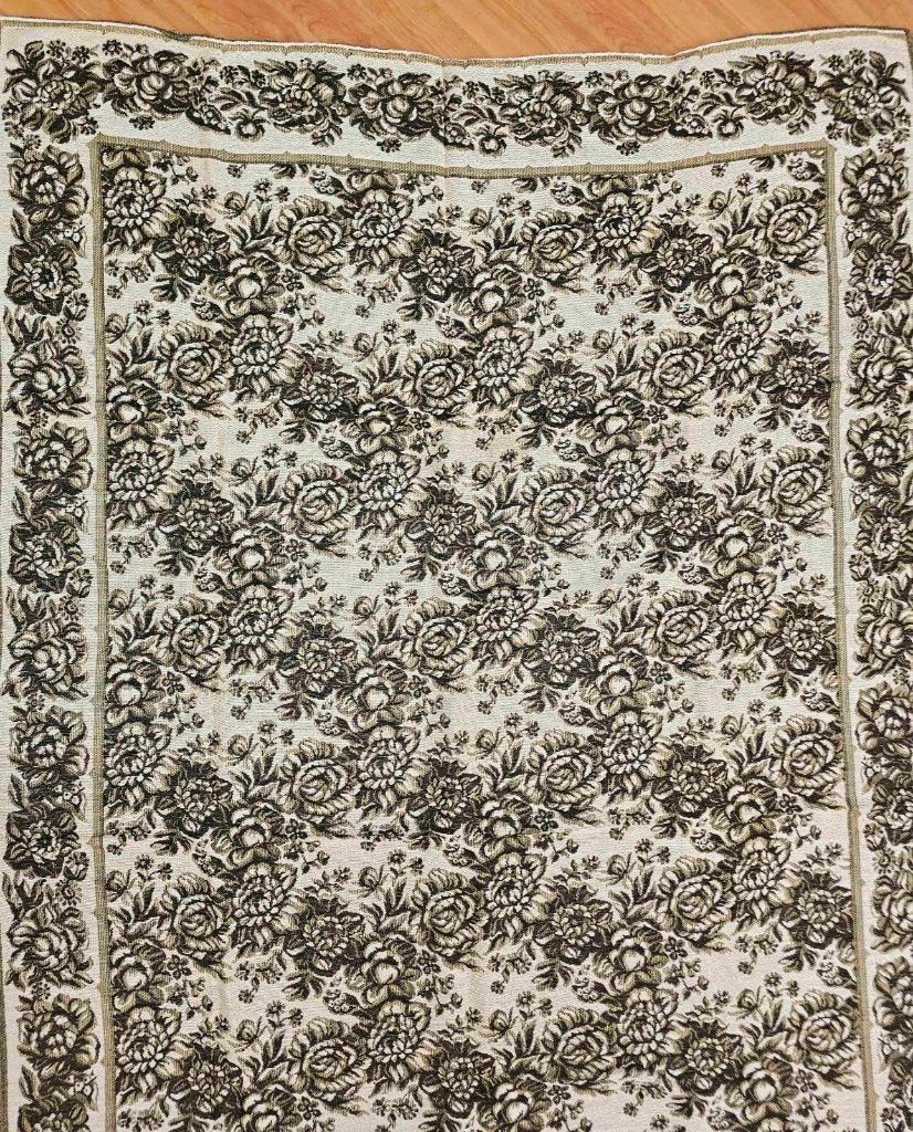 Vintage rozen kleed 230/140, Gebruikt, 100 tot 150 cm, Bruin, Ophalen of Verzenden