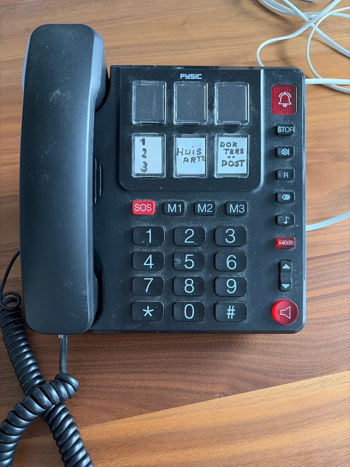 Fysic seniorentelefoon grote foto sneltoetsen en SOS-functie, Ophalen, Gebruikt