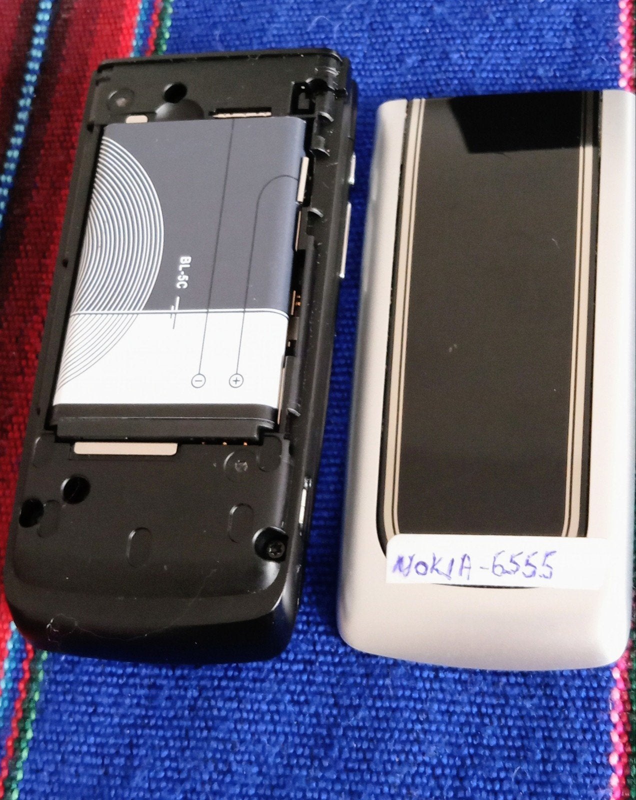 Nokia -6555 flip zilver kleur, Ophalen of Verzenden, Gebruikt, Zilver, Inklapmodel