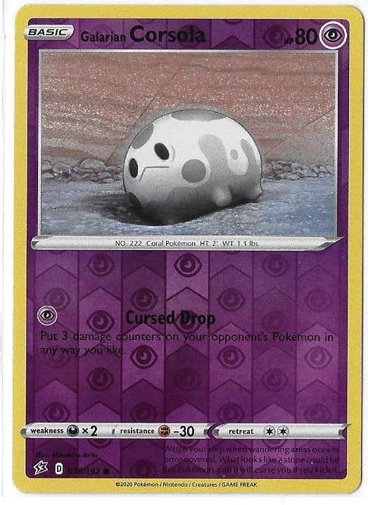 Rebel Clash,  Galarian Corsola [reverse] 78/192, Verzenden, Nieuw, Losse kaart
