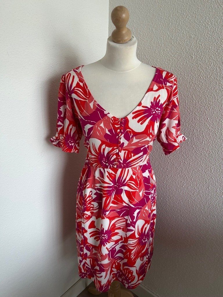 Fabienne Chapot maat 40 roze tropische mona dress 2169