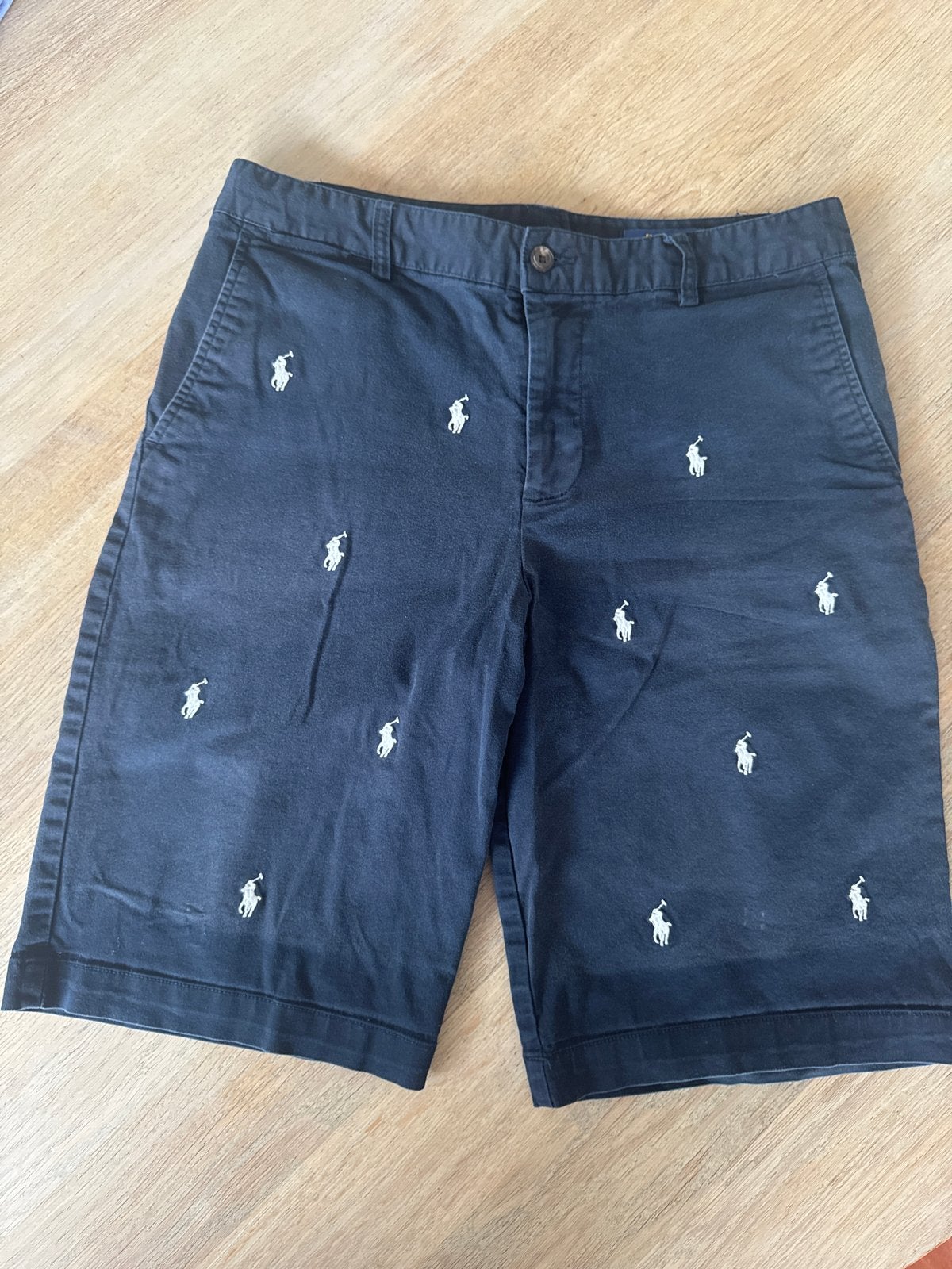 Polo Ralph Lauren korte broek met logo's, Ophalen of Verzenden, Gedragen, Maat 46 (S) of kleiner, Blauw
