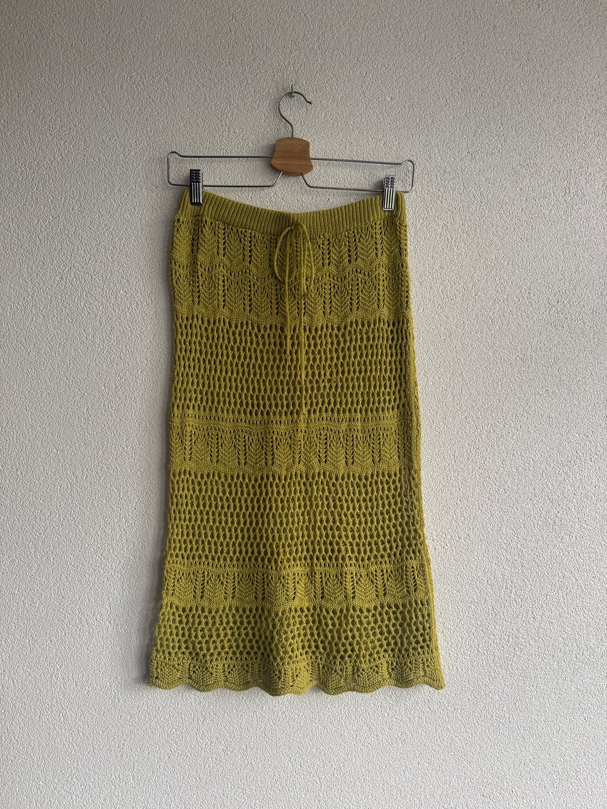 Vintage Y2K lichtgroen gehaakte zomerse midi rok, Vintage, Vintage, Vintage, Ophalen of Verzenden