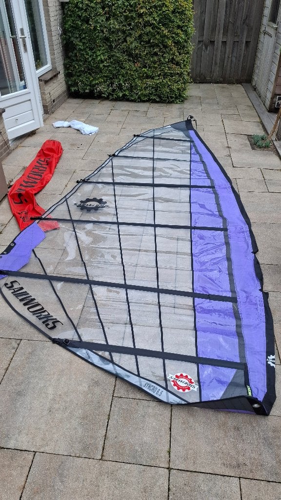 Surfzeil Sailworks Syncro 6.5, Gebruikt, 5 tot 6.5 m², Zeil, Ophalen