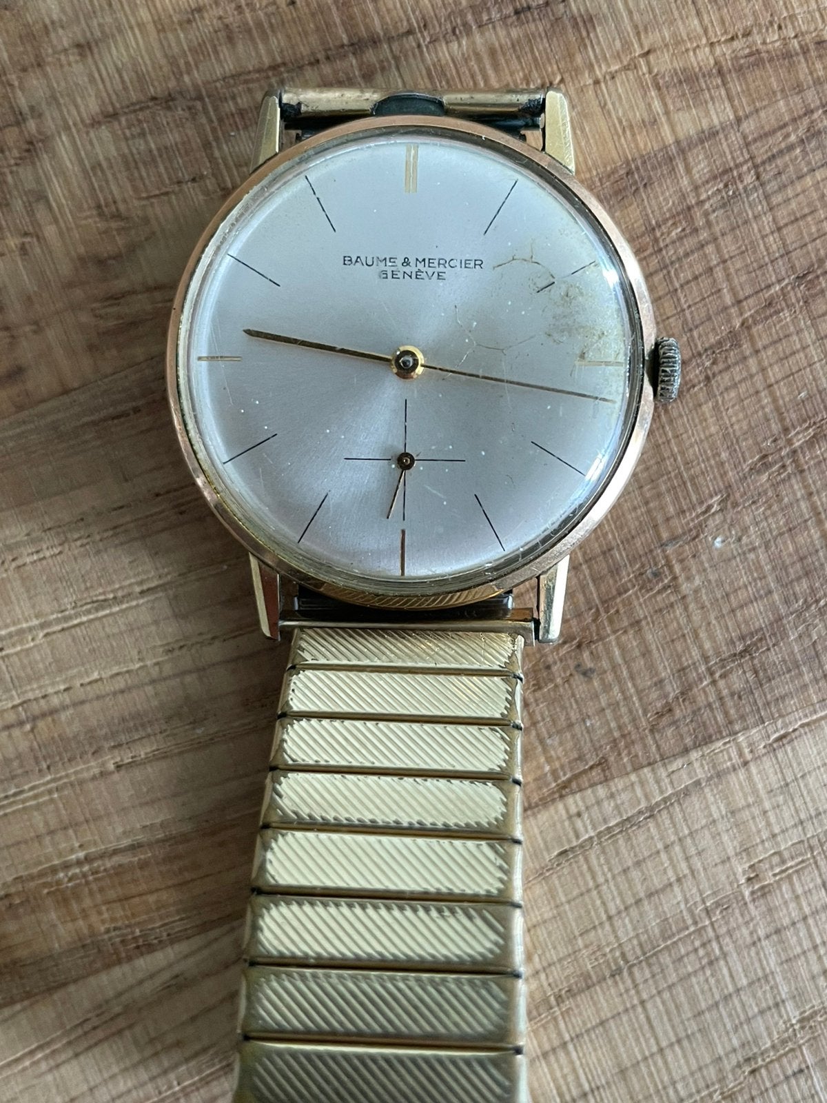 Baume et Mercier antiek herenhorloge, Ophalen of Verzenden, Staal, Overige merken, 1960 of later