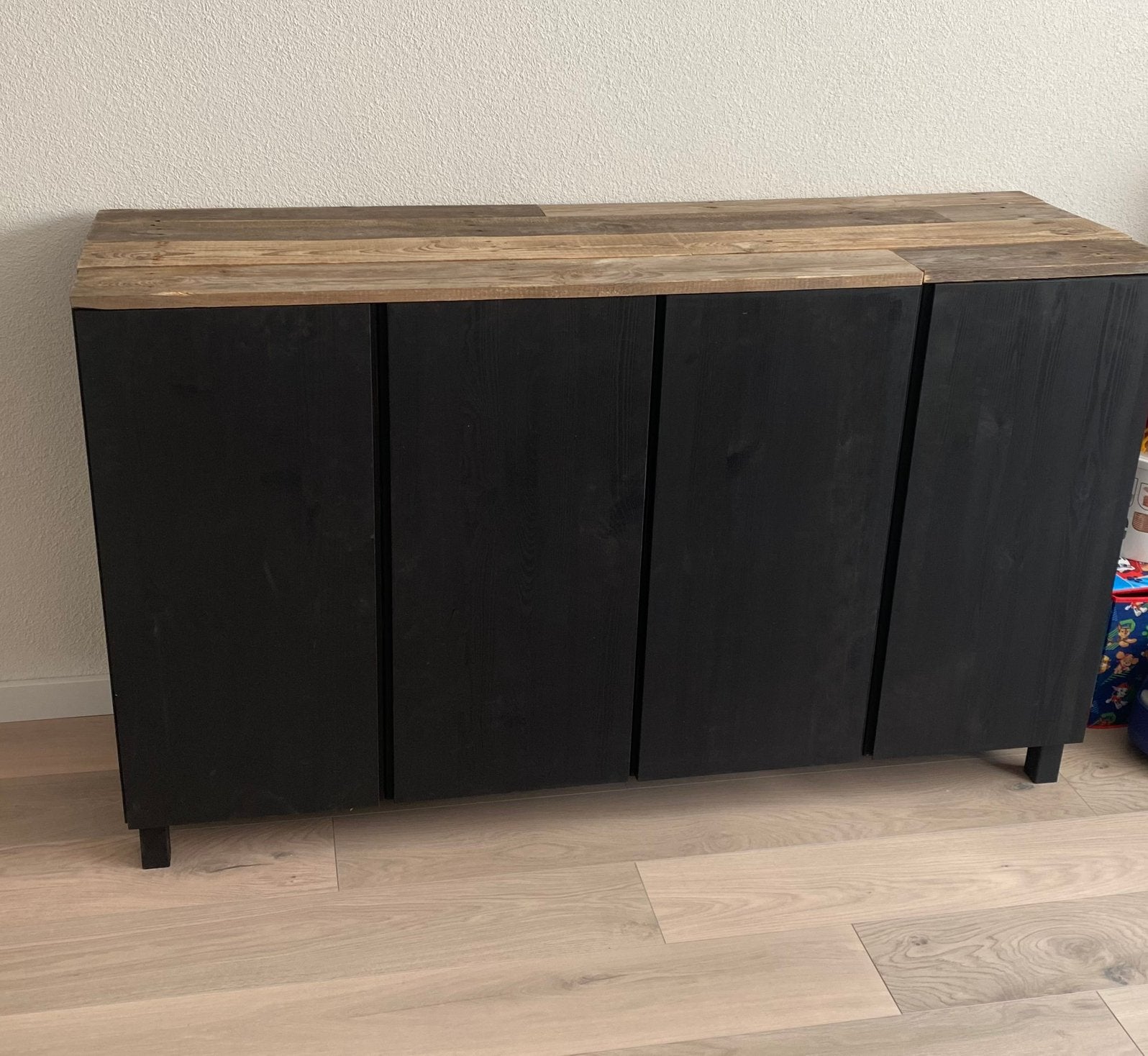 Zwarte dressoirkast, Ophalen, Zo goed als nieuw, 25 tot 50 cm, 50 tot 100 cm