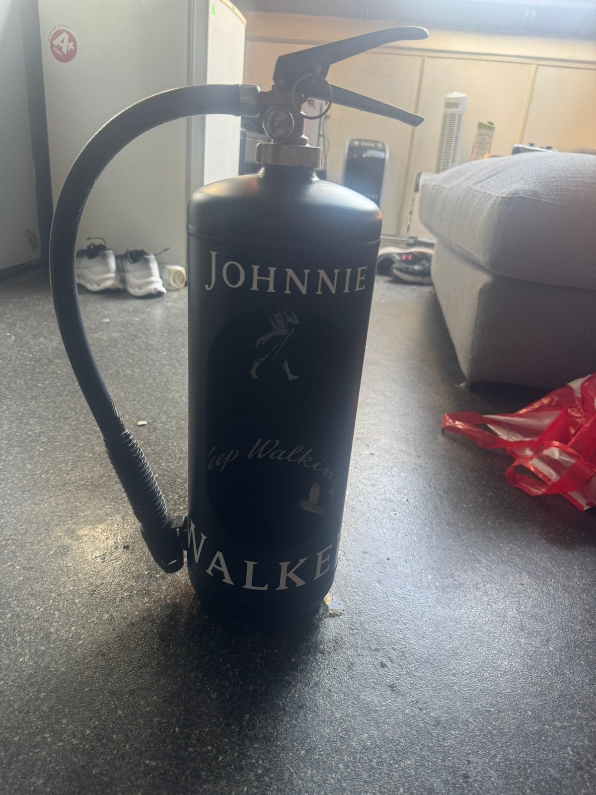 Brandblusser lamp johnny walker, Ophalen, Draadloos, Gebruikt, Zwart