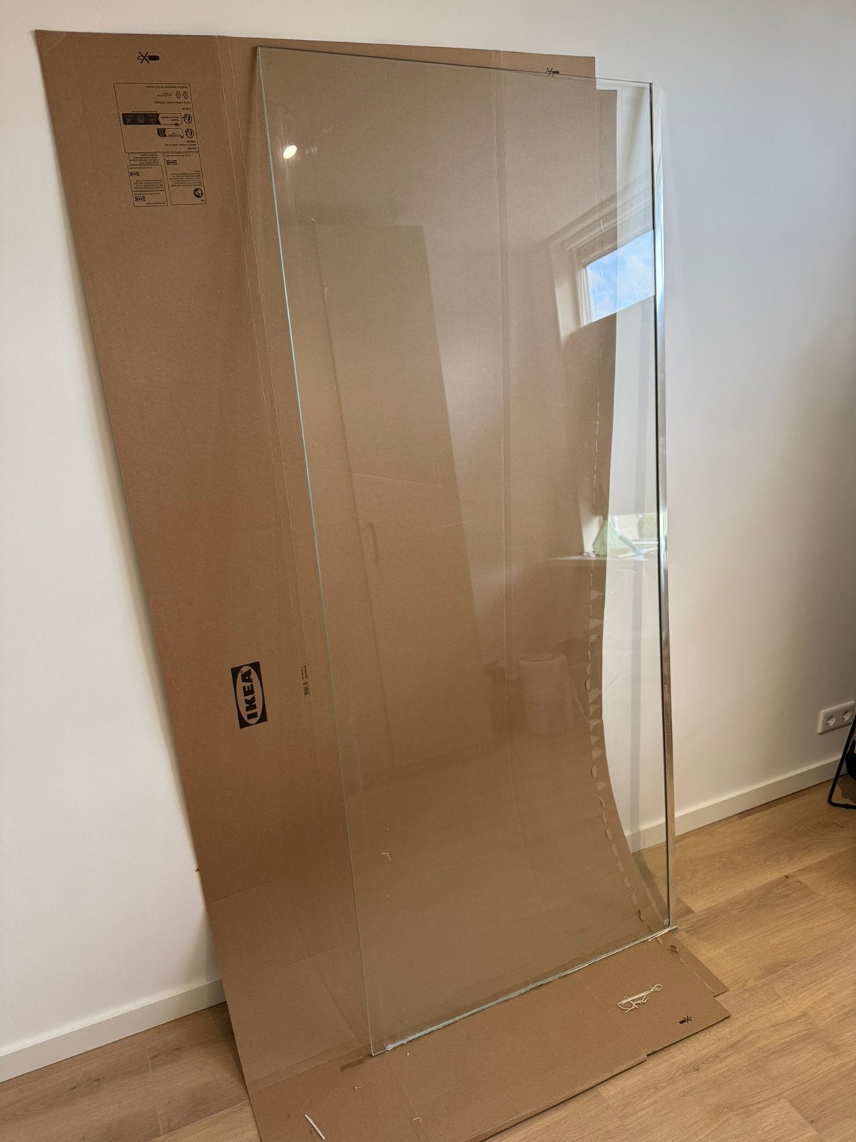 Glazen douchewand 90x200, Ophalen, Gebruikt, 80 tot 120 cm, 160 cm of meer