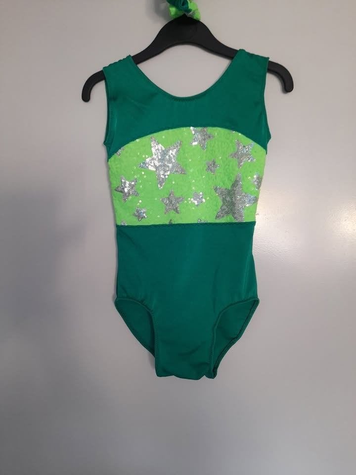 Nieuw!! Turnpakje maat 128-134, Nieuw, Turnpak(je), Groen, Kindermaat 122 t/m 140