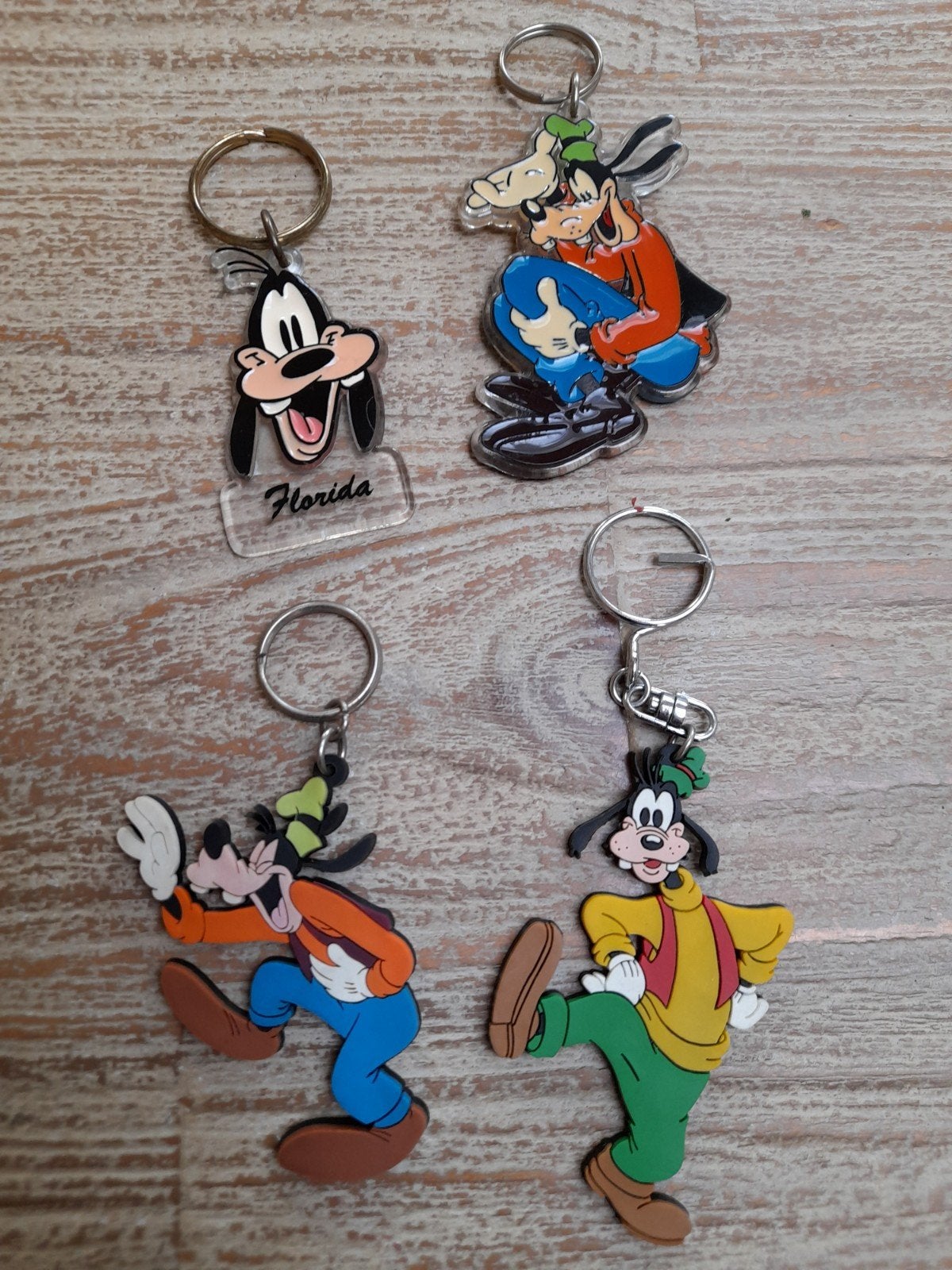 Goofy sleutelhangers 4 stuks, Ophalen of Verzenden, Goofy of Pluto, Beeldje of Figuurtje