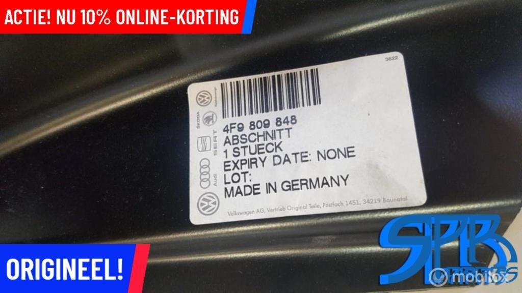 A6 RS6 4F Avant Rechts Dorpel B-Stijl Achter Midden Snijdeel, Audi, Gebruikt, Audi, Ophalen of Verzenden