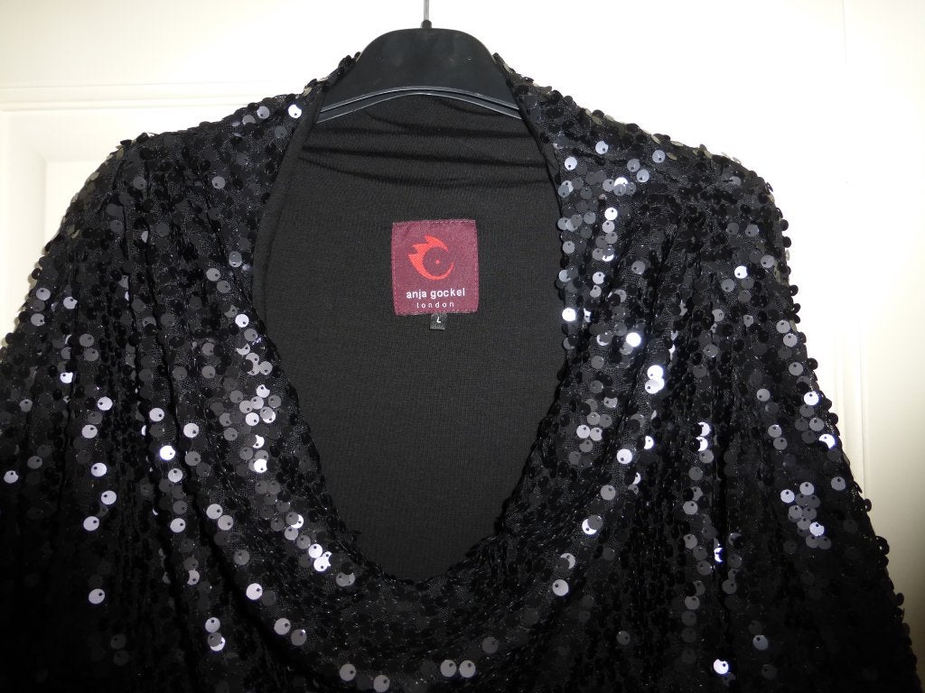 Anja Gockel opvallende pailletten top feestelijk mt L 47714, Kleding | Dames, Verzenden, ., Maat 42/44 (L), Zo goed als nieuw