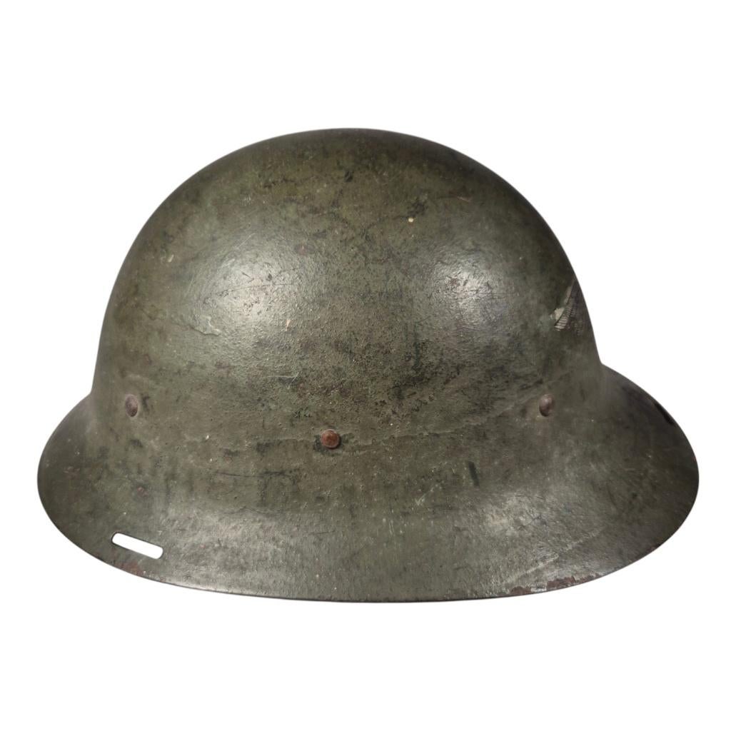 Wo2 Nederlandse M16B helm, Luftschutz doorgebruikt, Verzamelen, -, -, Ophalen of Verzenden, Helm of Baret