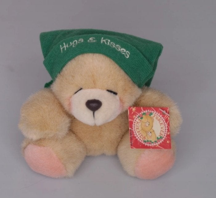 Forever Friends beertje groene muts Hugs & Kisses Kerst, Ophalen of Verzenden, Zo goed als nieuw, Stoffen beer, Forever Friends