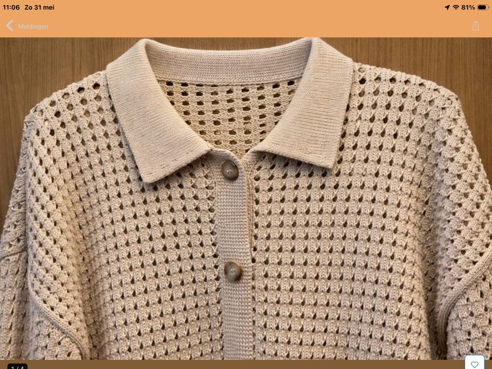 Mooi gebreid vest in maat S., Verzenden, Nieuw, Maat 36 (S), Beige