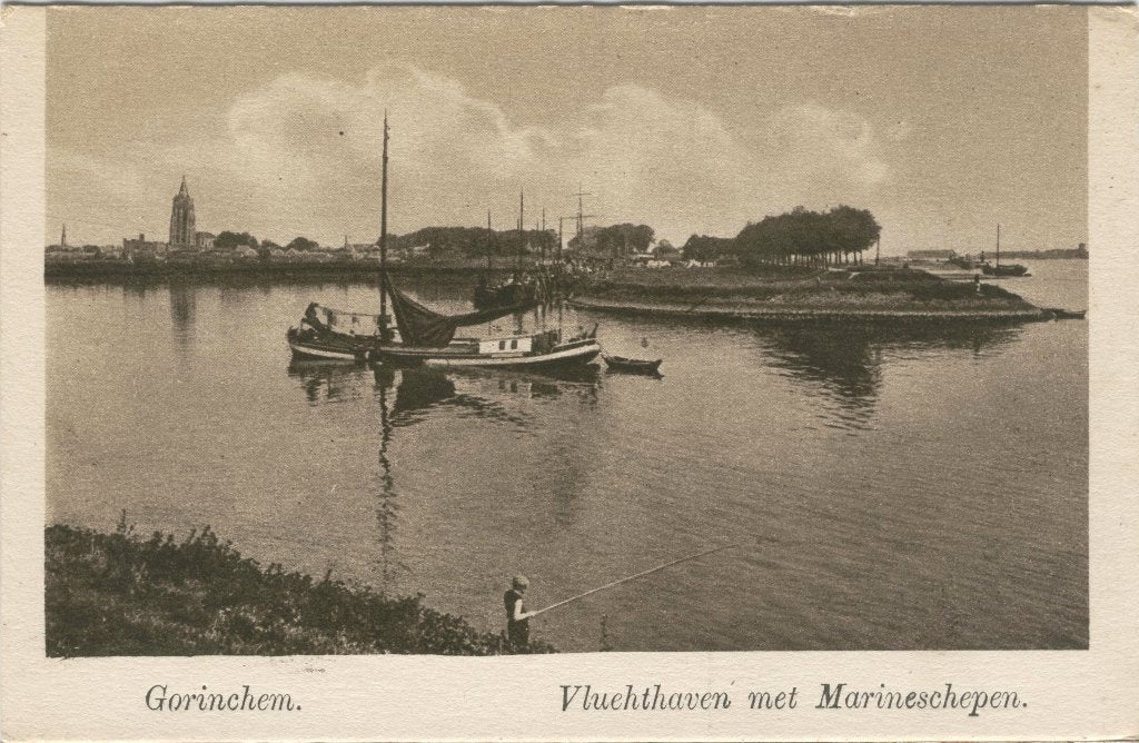 Gorinchem Vluchthaven met Marineschepen  Nauta 13956, Verzenden, 1920 tot 1940, Ongelopen, Zuid-Holland