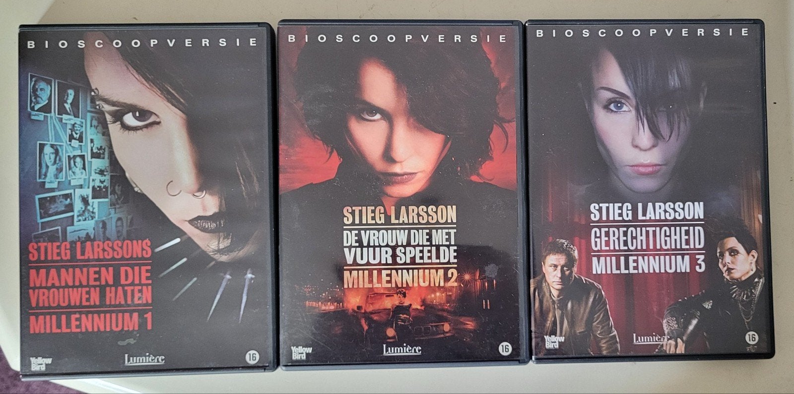 Millennium Trilogie 1 t/m 3 (Bioscoopversie) DVD Boxset, Cd's en Dvd's, Ophalen, Vanaf 16 jaar, Nederlands, Zo goed als nieuw