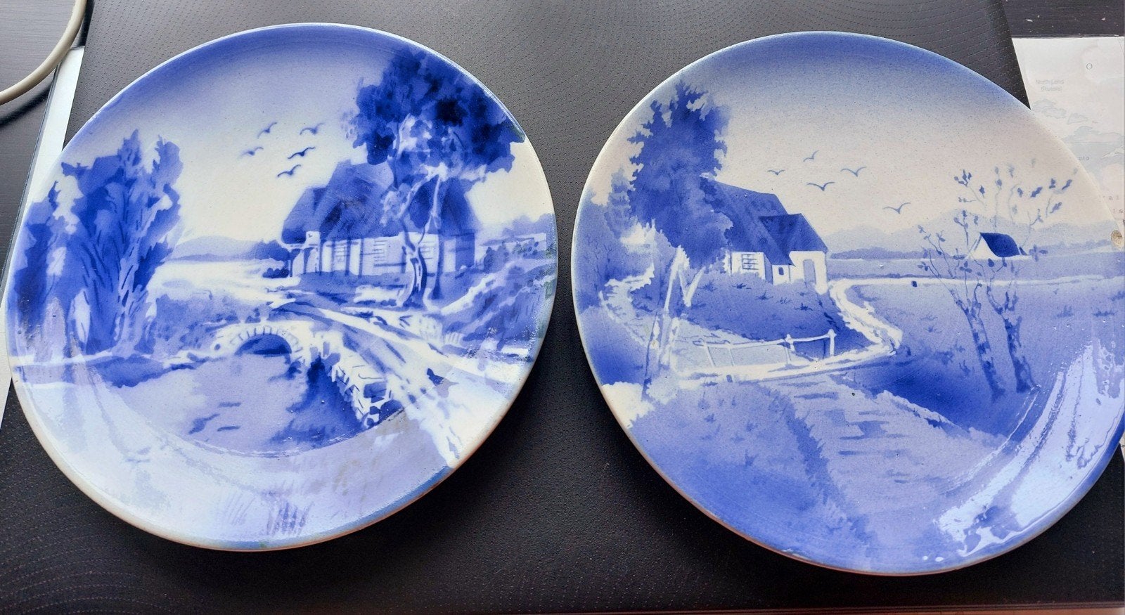 Mooie antieke Delfts blauwe bordjes. 110 jaar oud., Ophalen of Verzenden