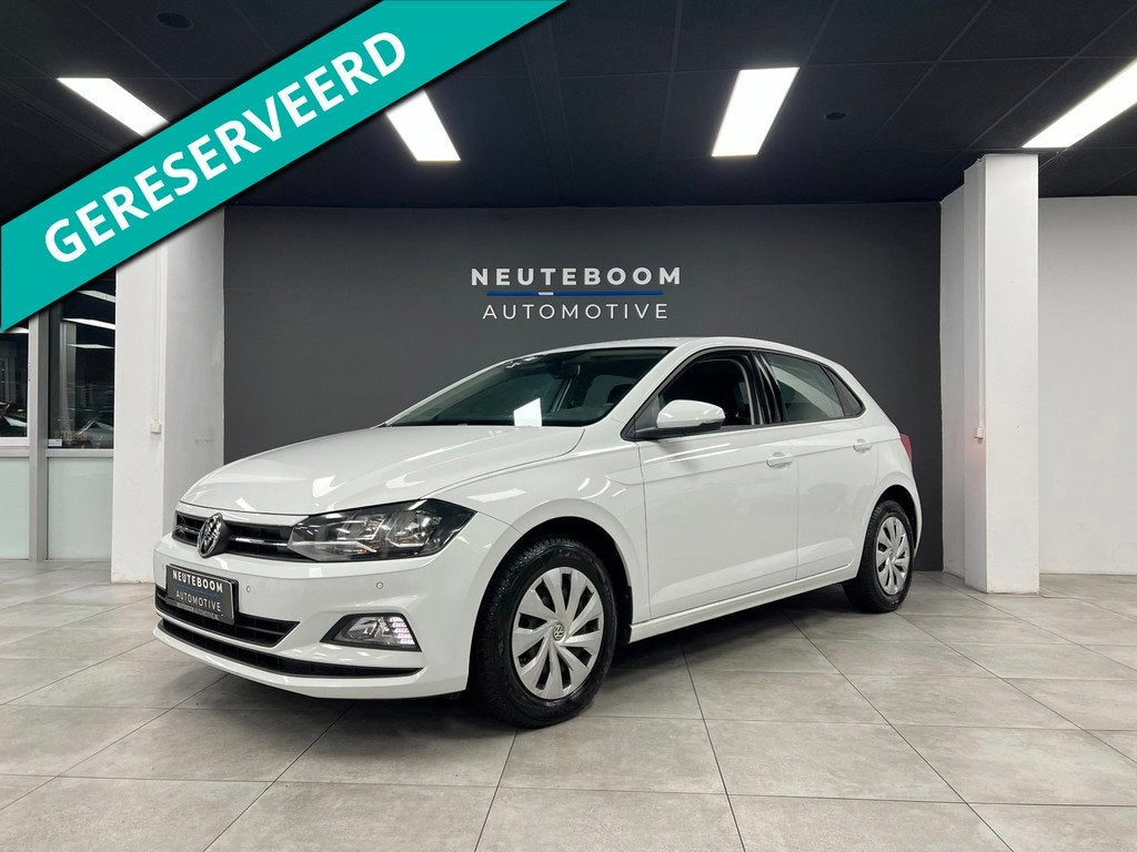 Volkswagen Polo 1.0 | Navi | Stoelverw. | Carplay, Auto's, Volkswagen, Stof, Gebruikt, Zwart, Wit