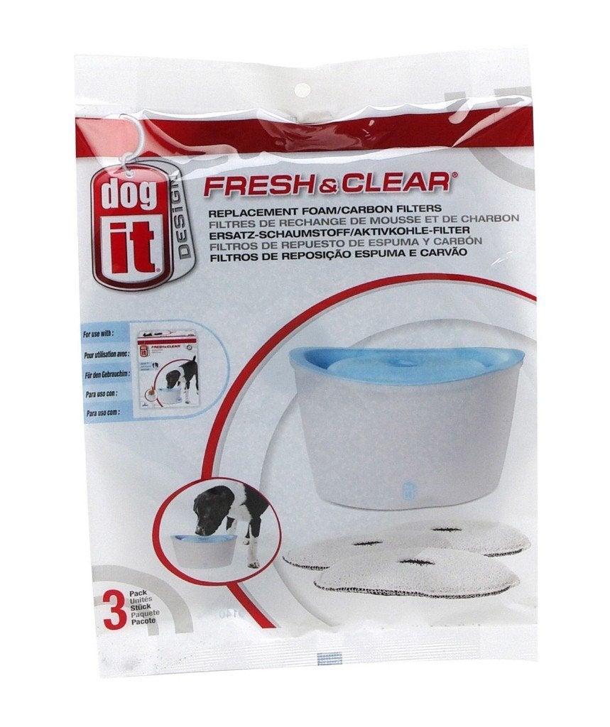 DogIt Fresh&Clear Vervangingsfilters tbv 6 ltr Fontein 3 st, Dieren en Toebehoren, Ophalen of Verzenden, Automatisch, Nieuw