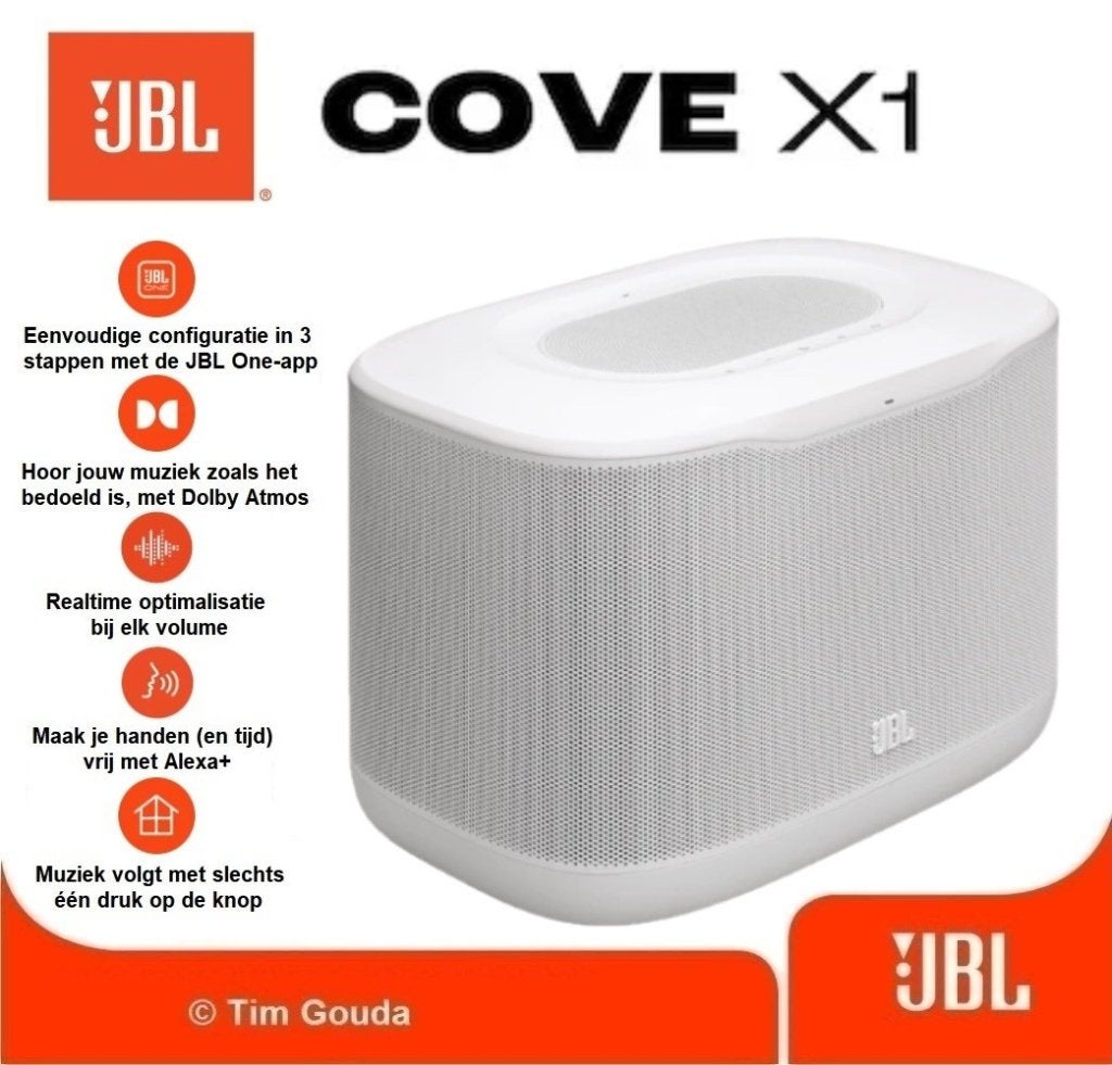 ✅ JBL Cove X1 Wit + 🎁 JBL Tune Beam 2 - NIEUW, Audio, Tv en Foto, 150 watt of meer, JBL, Bluetooth, Nieuw