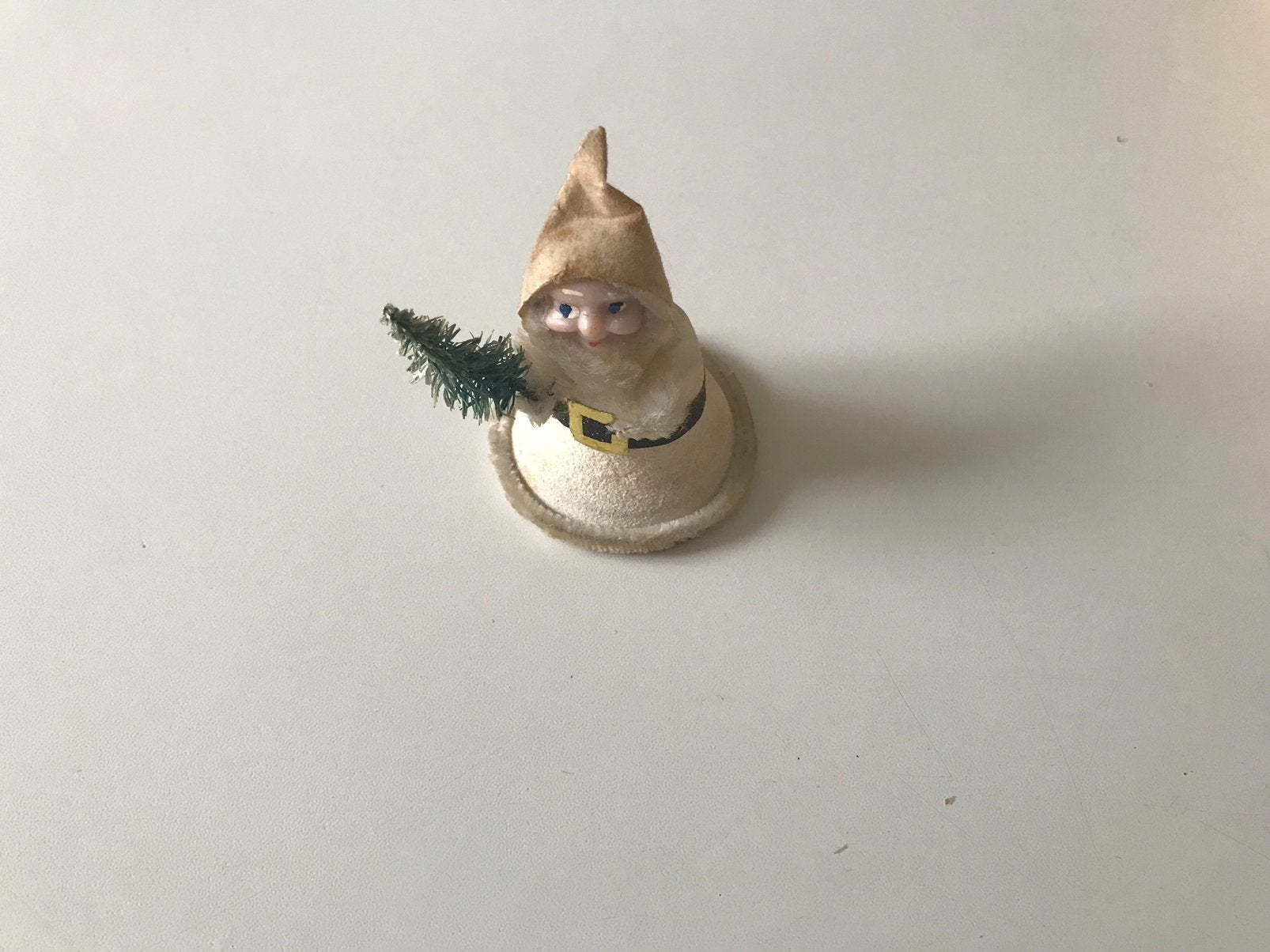 Oude kleine witte kerstman, Ophalen of Verzenden, Gebruikt