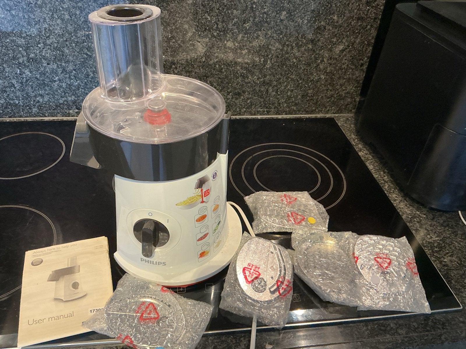 Philips HR2505/90 Hakmolen/Saladebereider met 5 schijven, Minder dan 1 liter, Ophalen, Zo goed als nieuw, 1 snelheid
