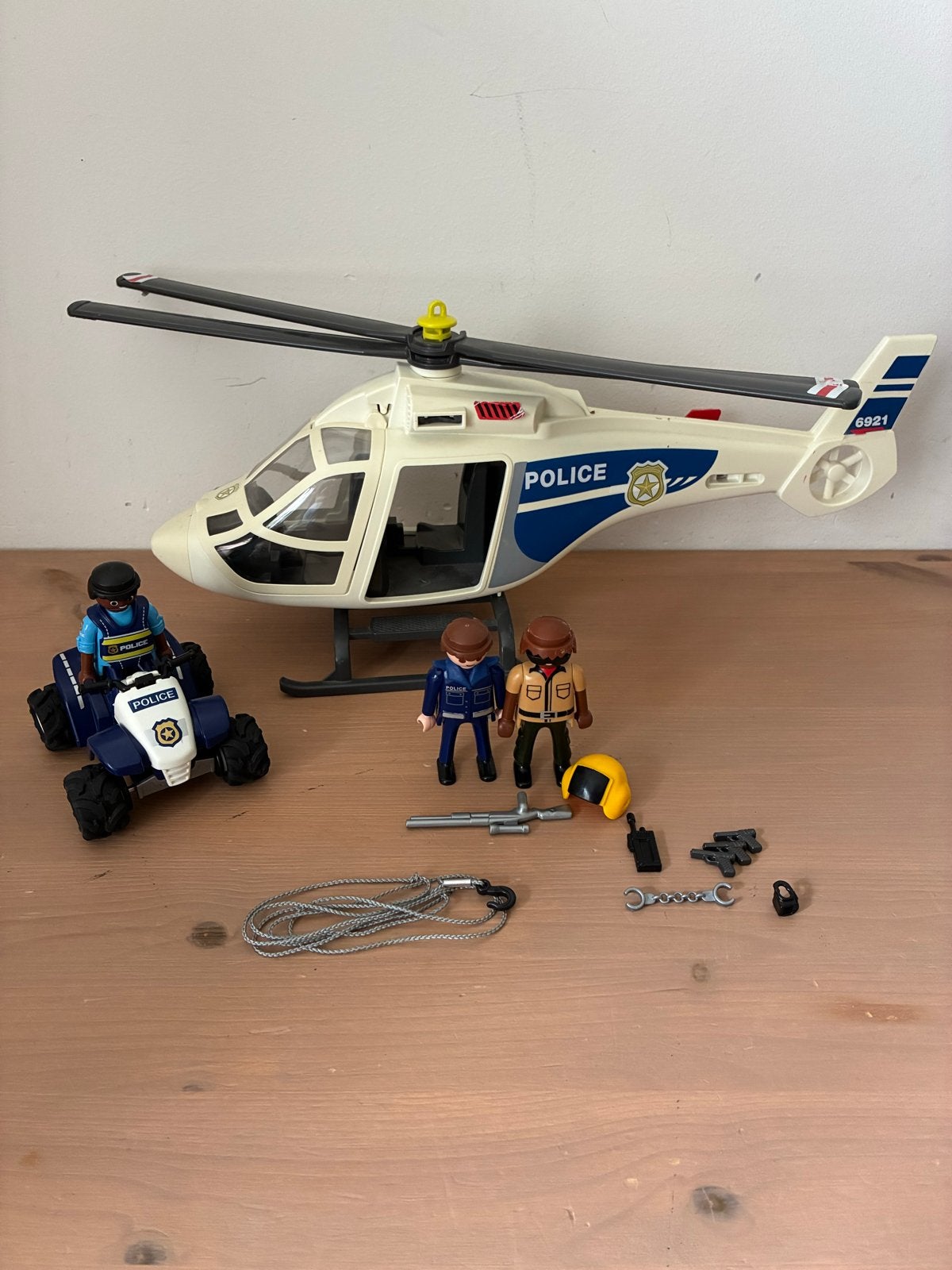 Playmobil Politie Helikopter met Quad en Agenten, Ophalen of Verzenden, Gebruikt