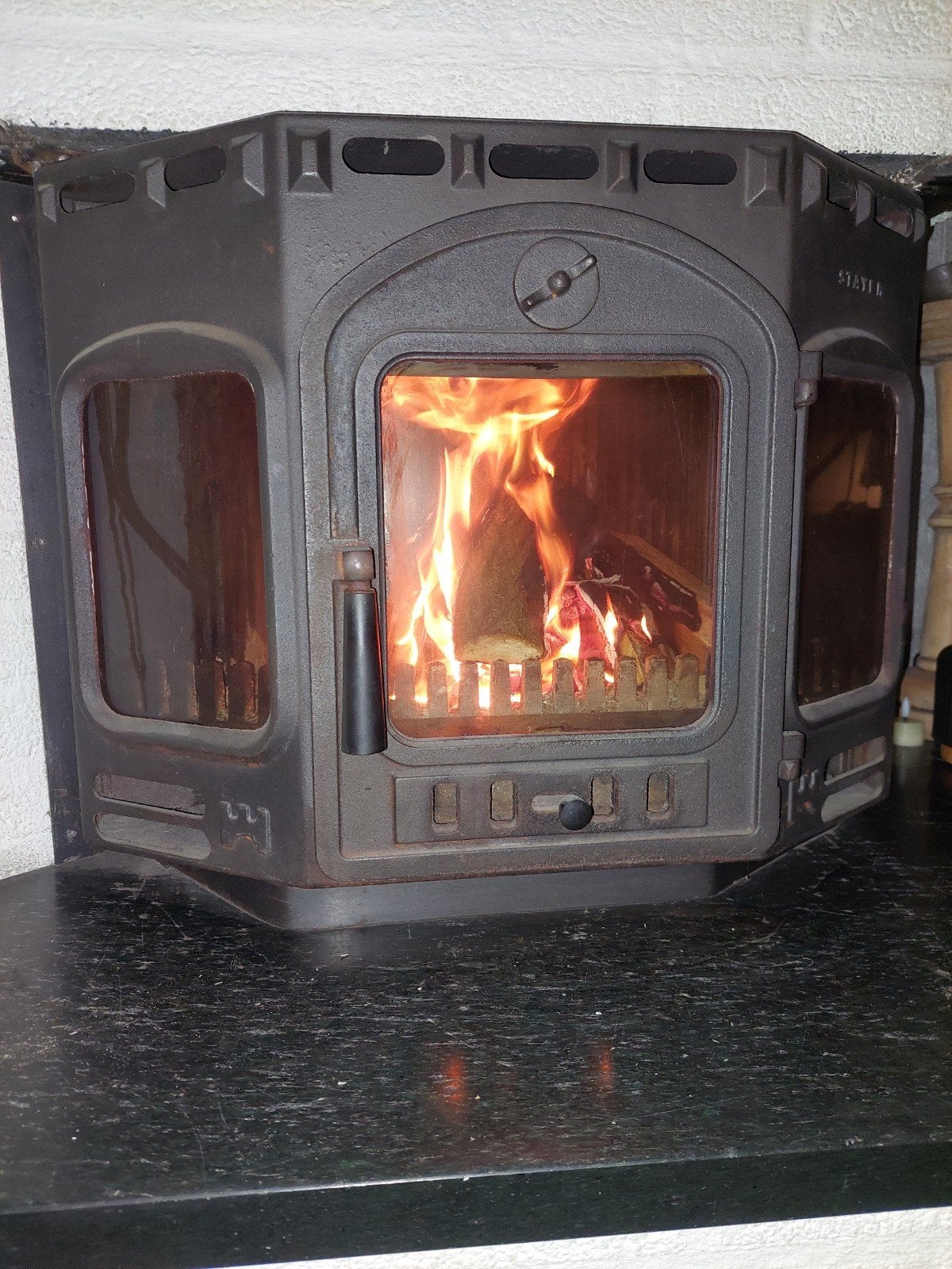Houtkachel Stayer inbouw kachel, Ophalen, Gebruikt, Inbouwhaard, Houthaard