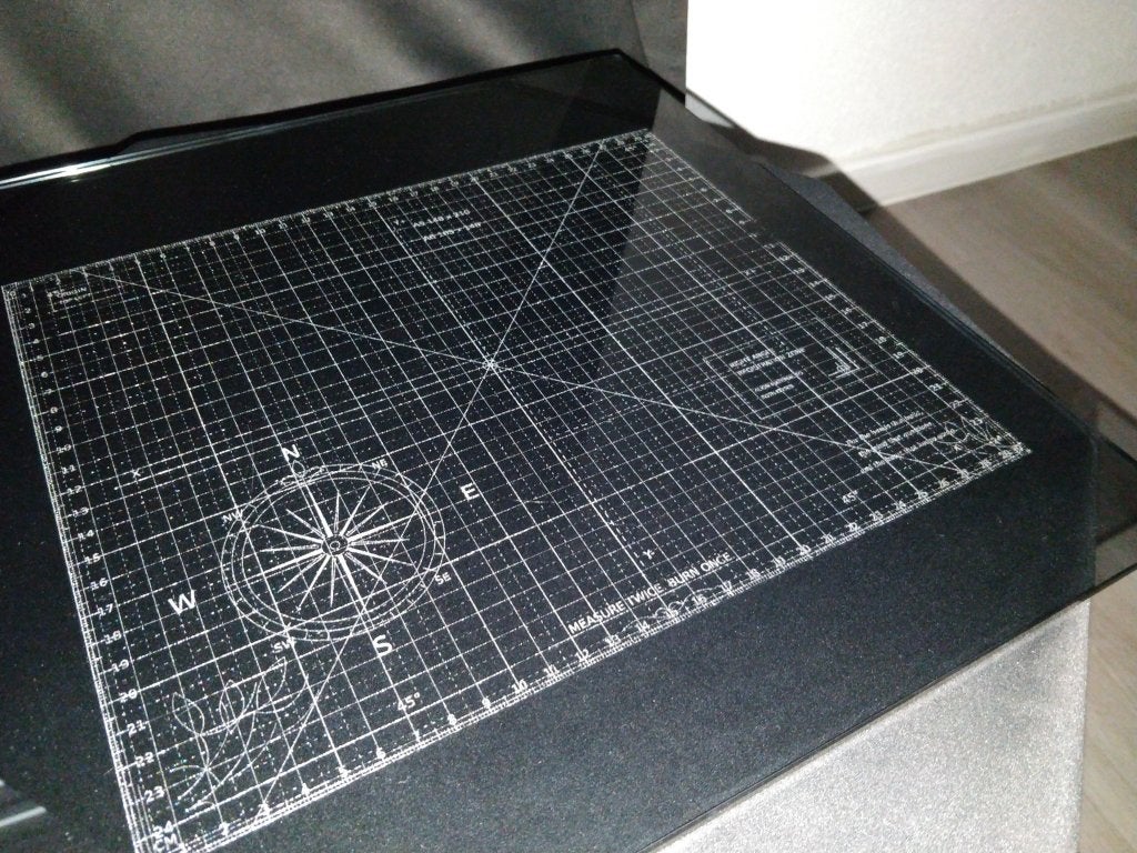 Glazen snijmat laser raster, Ophalen of Verzenden, Nieuw